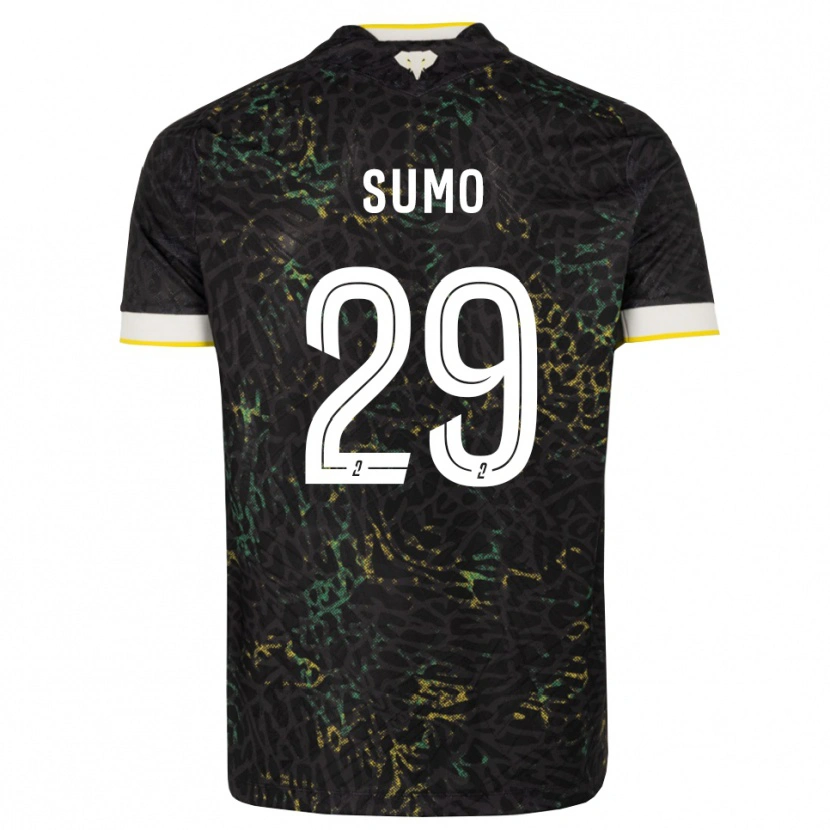 Danxen Kinderen Eva Sumo #29 Zwart Wit Geel Uitshirt Uittenue 2026/27 T-Shirt België