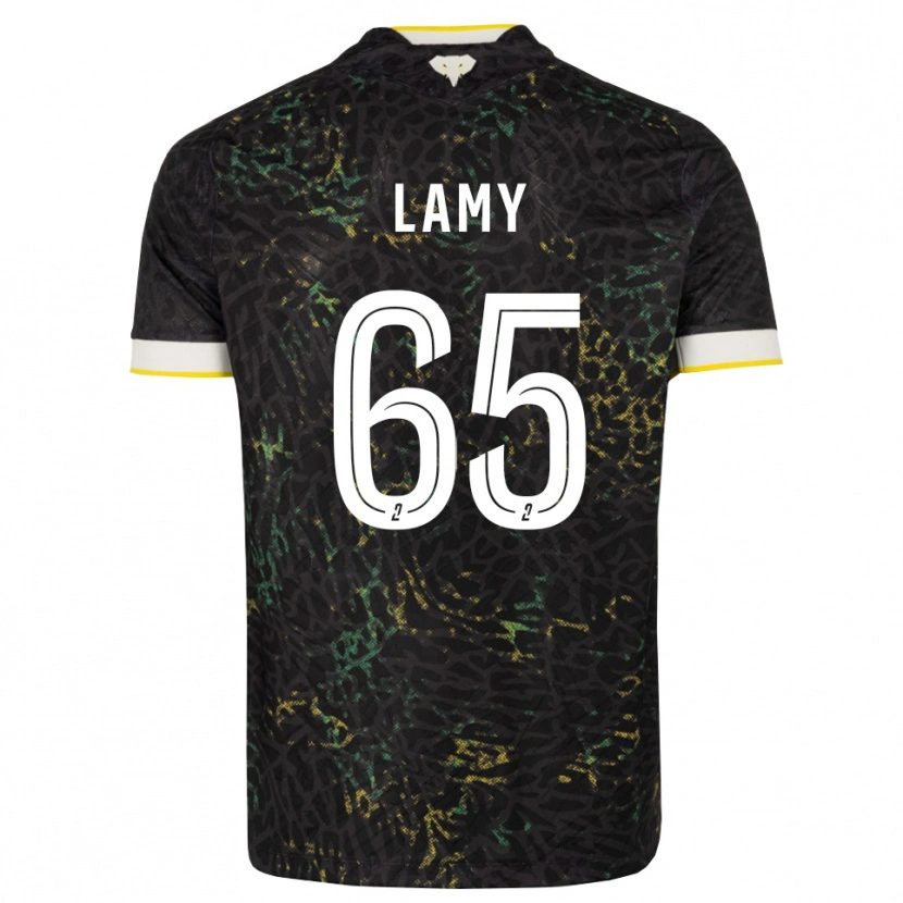 Danxen Kinderen Hugo Lamy #65 Zwart Wit Geel Uitshirt Uittenue 2026/27 T-Shirt België