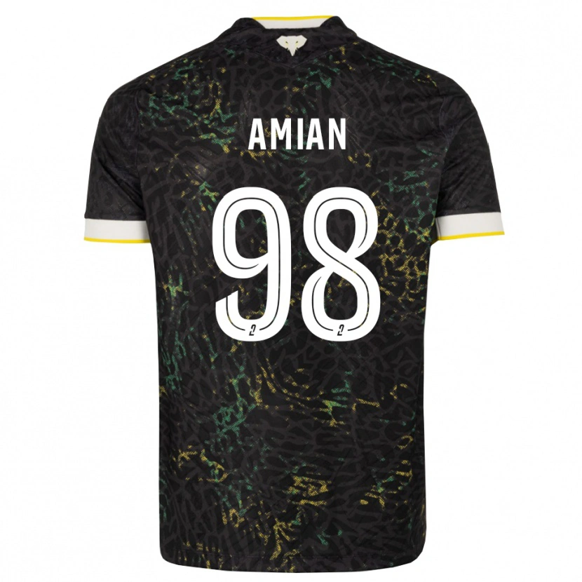 Danxen Kinderen Kelvin Amian #98 Zwart Wit Geel Uitshirt Uittenue 2026/27 T-Shirt België