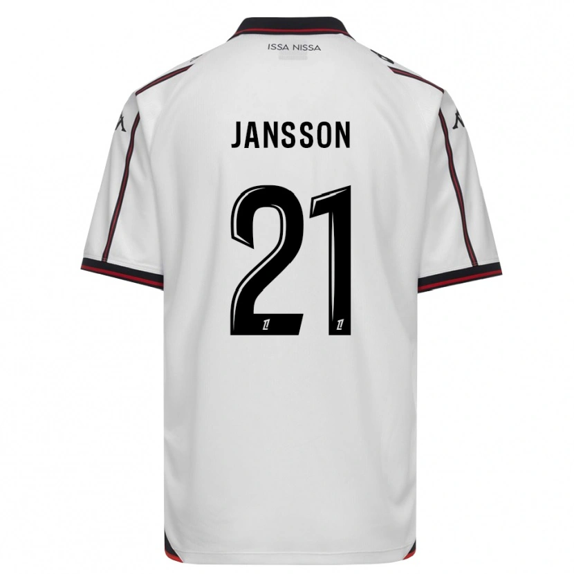 Danxen Kinderen Isak Jansson #21 Zwart Wit Uitshirt Uittenue 2026/27 T-Shirt België