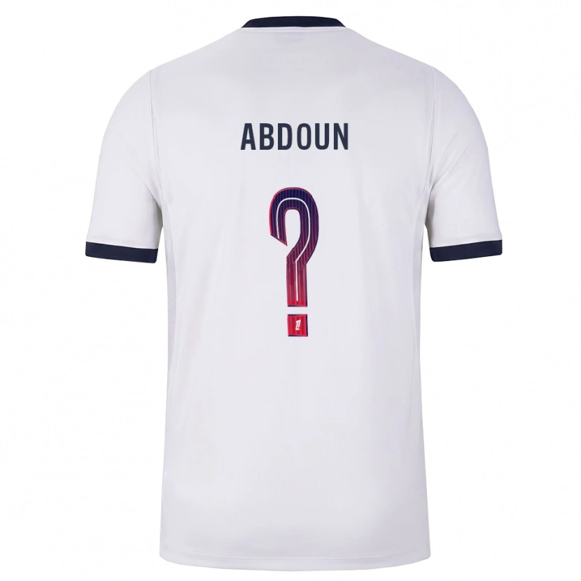 Danxen Kinderen Jouhayni Abdoun #0 Wit Zwart Rood Uitshirt Uittenue 2026/27 T-Shirt België