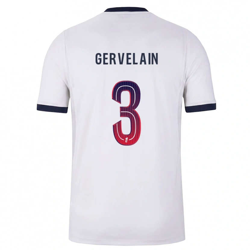 Danxen Kinderen Jordan Gervelain #3 Wit Zwart Rood Uitshirt Uittenue 2026/27 T-Shirt België
