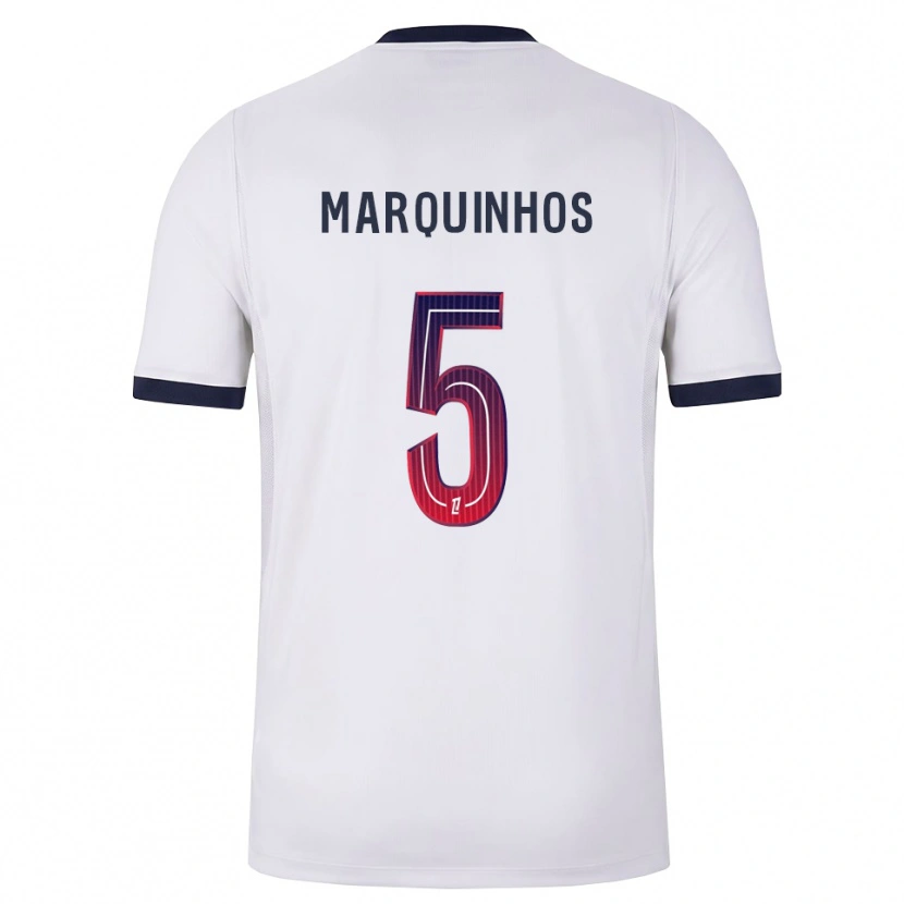 Danxen Kinderen Marquinhos #5 Wit Zwart Rood Uitshirt Uittenue 2026/27 T-Shirt België