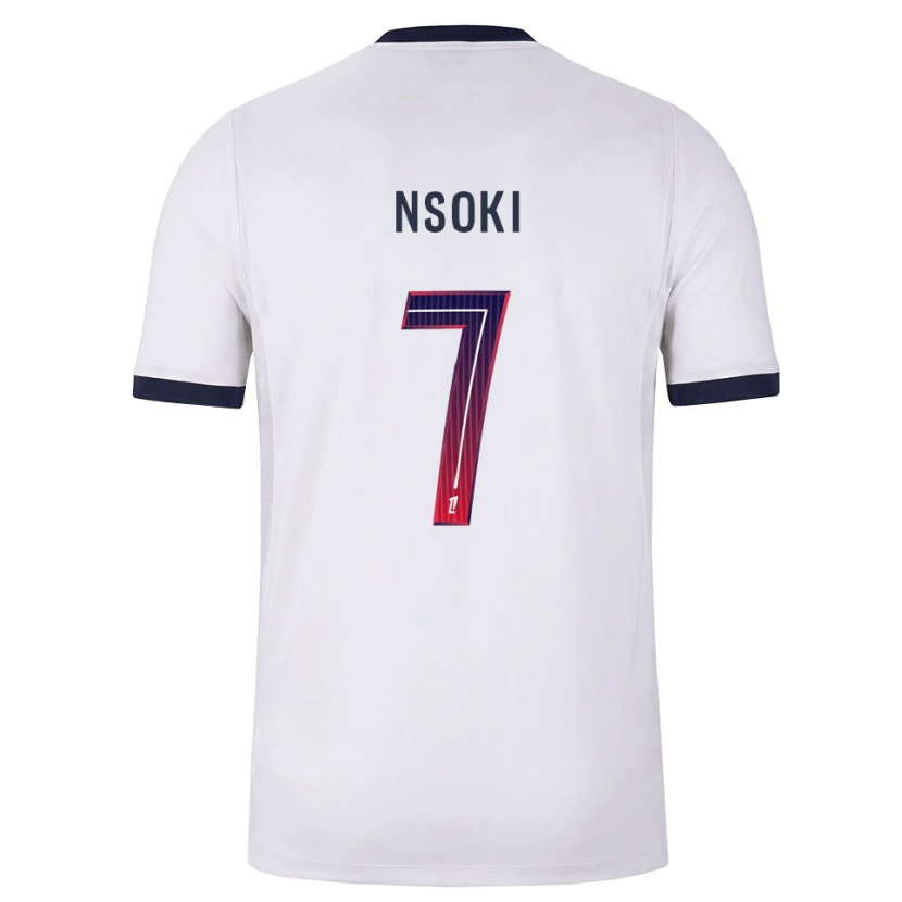 Danxen Kinderen Noah Nsoki #7 Wit Zwart Rood Uitshirt Uittenue 2026/27 T-Shirt België