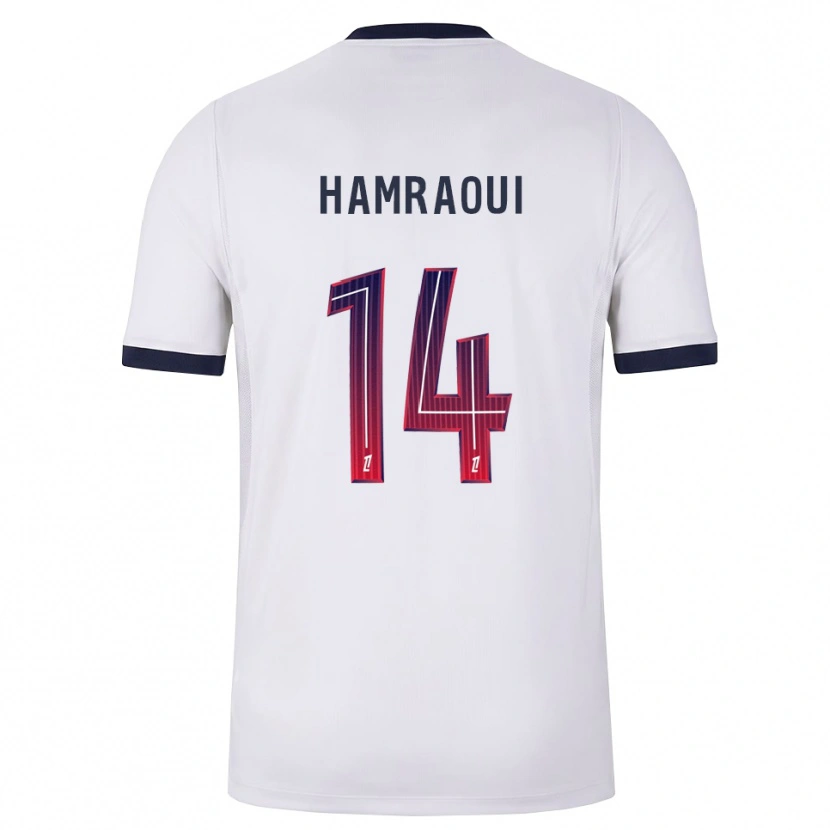 Danxen Kinderen Kheira Hamraoui #14 Wit Zwart Rood Uitshirt Uittenue 2026/27 T-Shirt België