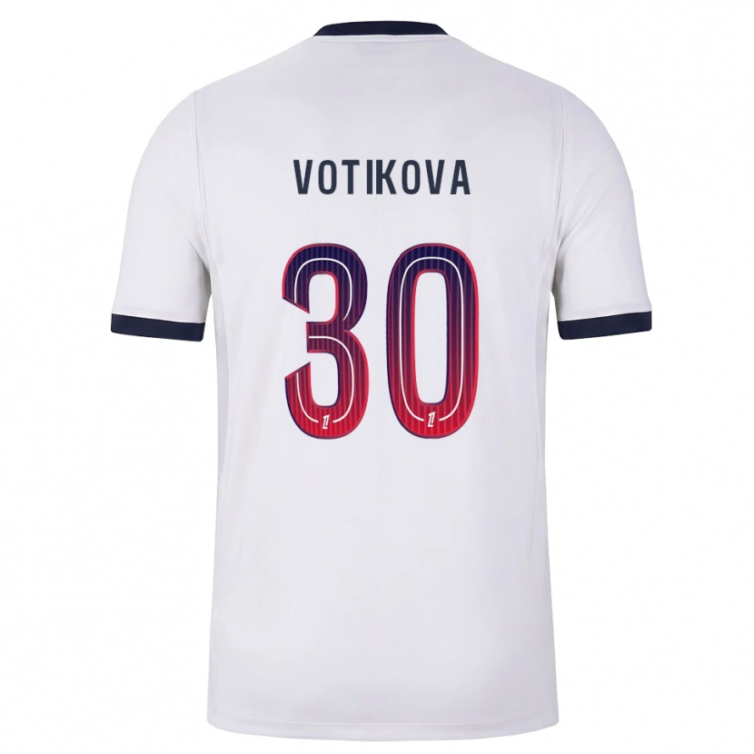 Danxen Kinderen Barbora Votikova #30 Wit Zwart Rood Uitshirt Uittenue 2026/27 T-Shirt België