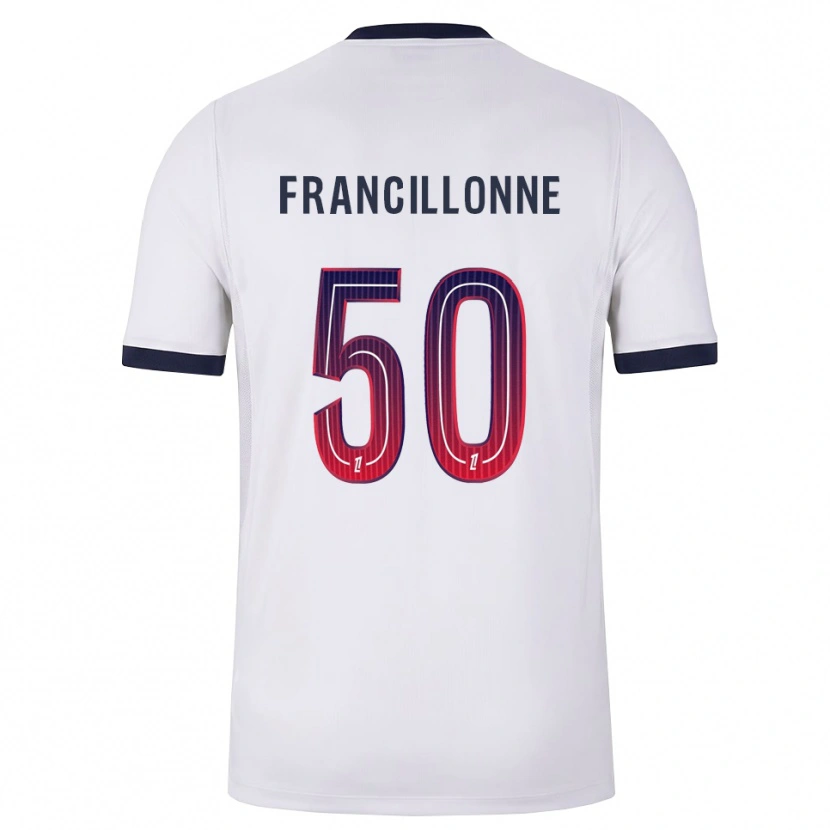 Danxen Kinderen Bryan Francillonne #50 Wit Zwart Rood Uitshirt Uittenue 2026/27 T-Shirt België