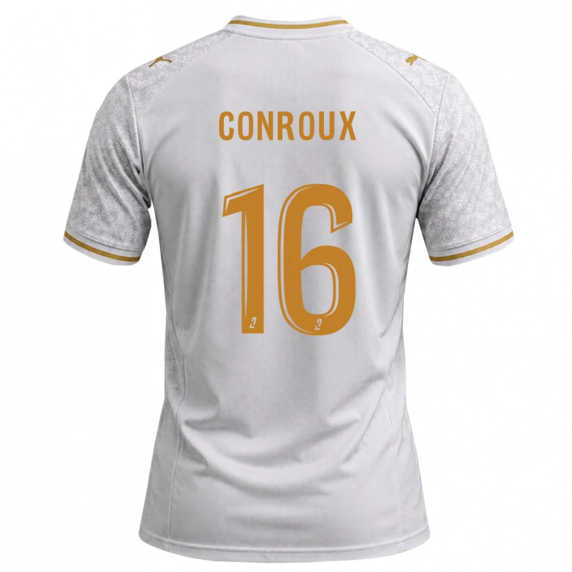 Danxen Kinderen Antonin Conroux #16 Wit Grijs Goudenrood Uitshirt Uittenue 2026/27 T-Shirt België