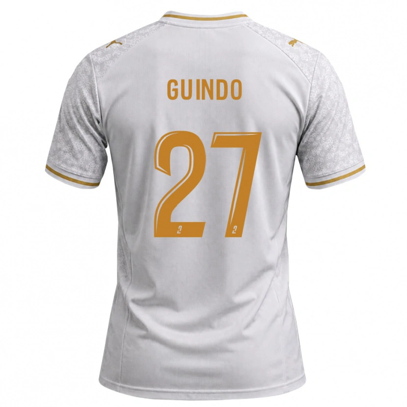 Danxen Kinderen Daouda Guindo #27 Wit Grijs Goudenrood Uitshirt Uittenue 2026/27 T-Shirt België