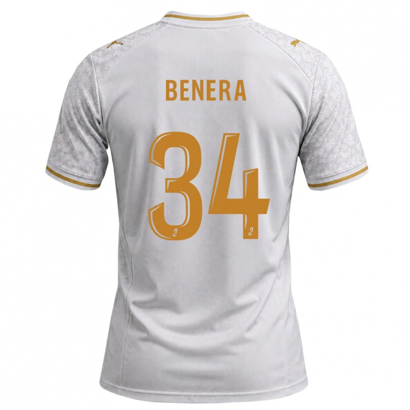 Danxen Kinderen Ummene Benera #34 Wit Grijs Goudenrood Uitshirt Uittenue 2026/27 T-Shirt België
