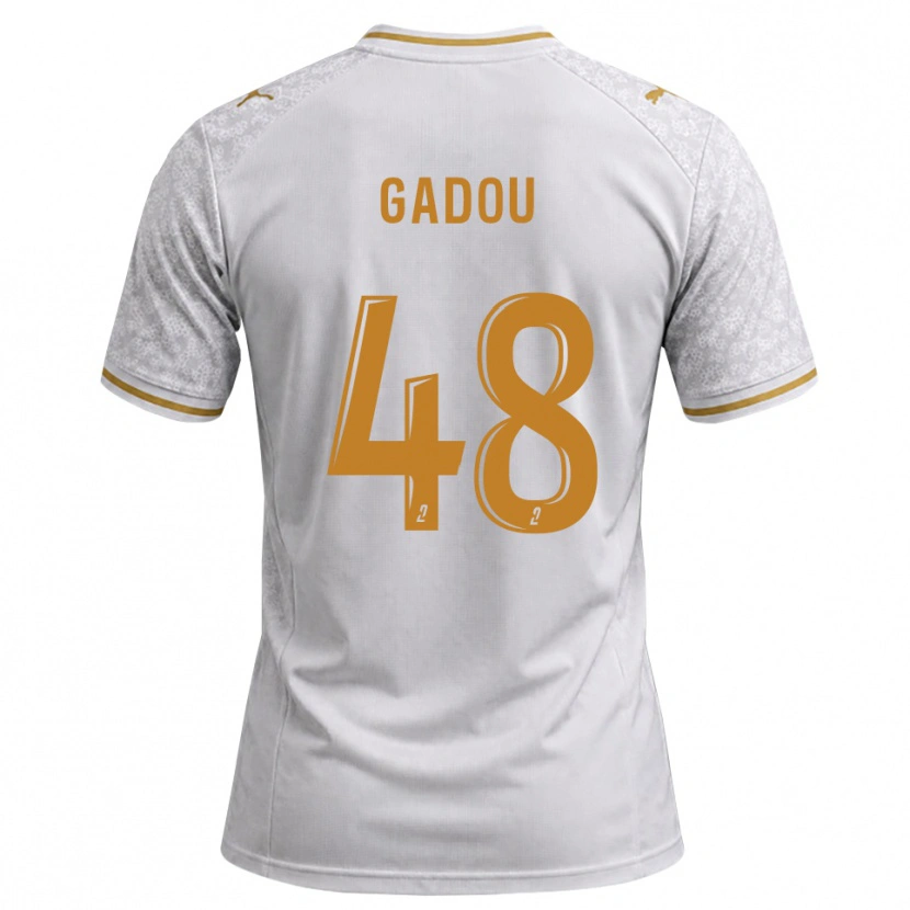 Danxen Kinderen Arone Gadou #48 Wit Grijs Goudenrood Uitshirt Uittenue 2026/27 T-Shirt België