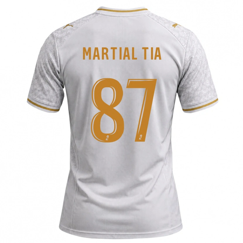 Danxen Kinderen Martial Tia #87 Wit Grijs Goudenrood Uitshirt Uittenue 2026/27 T-Shirt België