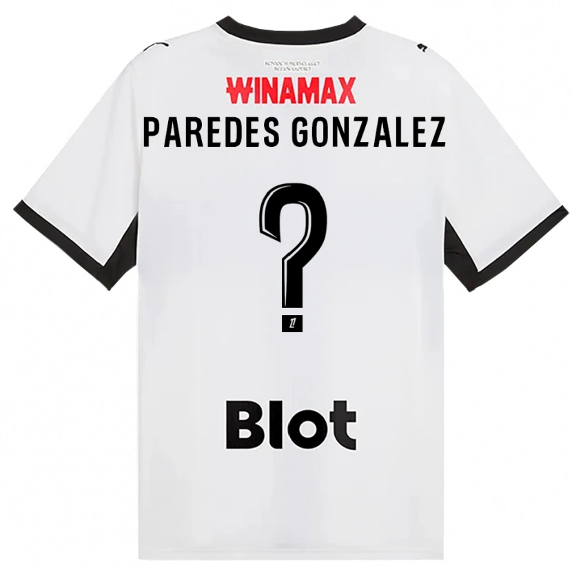 Danxen Kinderen Maxime Paredes Gonzalez #0 Zwart Wit Rood Uitshirt Uittenue 2026/27 T-Shirt België
