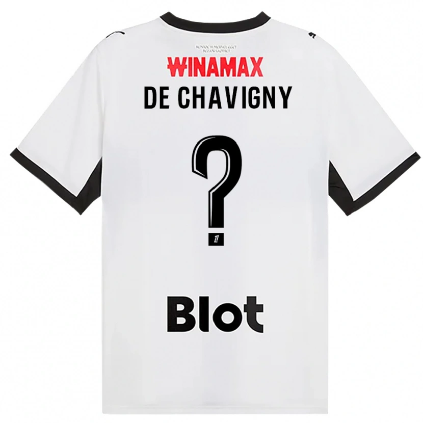 Danxen Kinderen Melric De Chavigny #0 Zwart Wit Rood Uitshirt Uittenue 2026/27 T-Shirt België