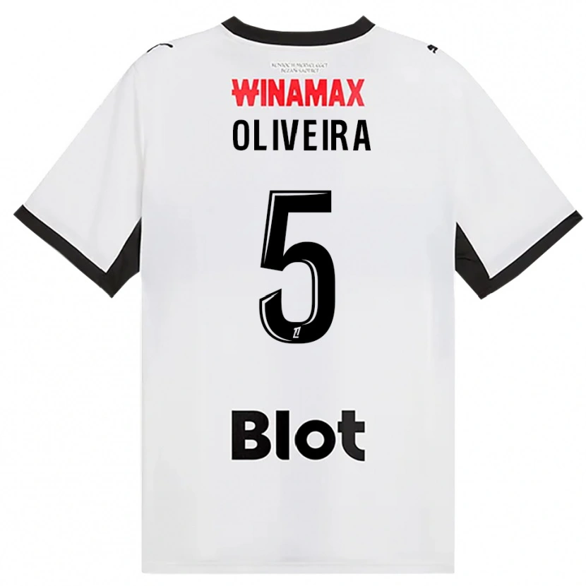 Danxen Kinderen Gonçalo Oliveira #5 Zwart Wit Rood Uitshirt Uittenue 2026/27 T-Shirt België