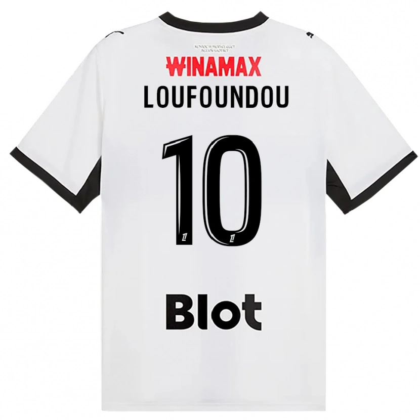 Danxen Kinderen Noah Loufoundou #10 Zwart Wit Rood Uitshirt Uittenue 2026/27 T-Shirt België