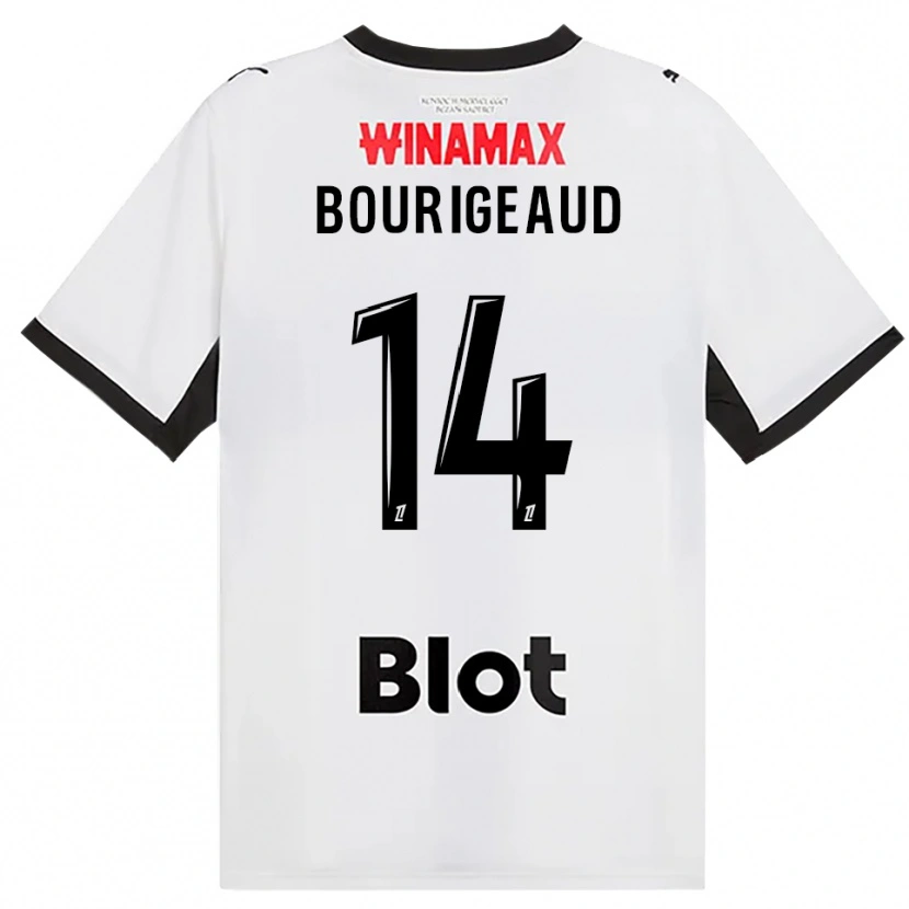 Danxen Kinderen Benjamin Bourigeaud #14 Zwart Wit Rood Uitshirt Uittenue 2026/27 T-Shirt België