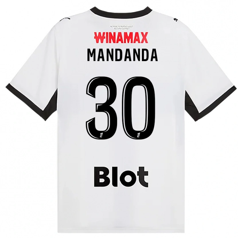 Danxen Kinderen Steve Mandanda #30 Zwart Wit Rood Uitshirt Uittenue 2026/27 T-Shirt België