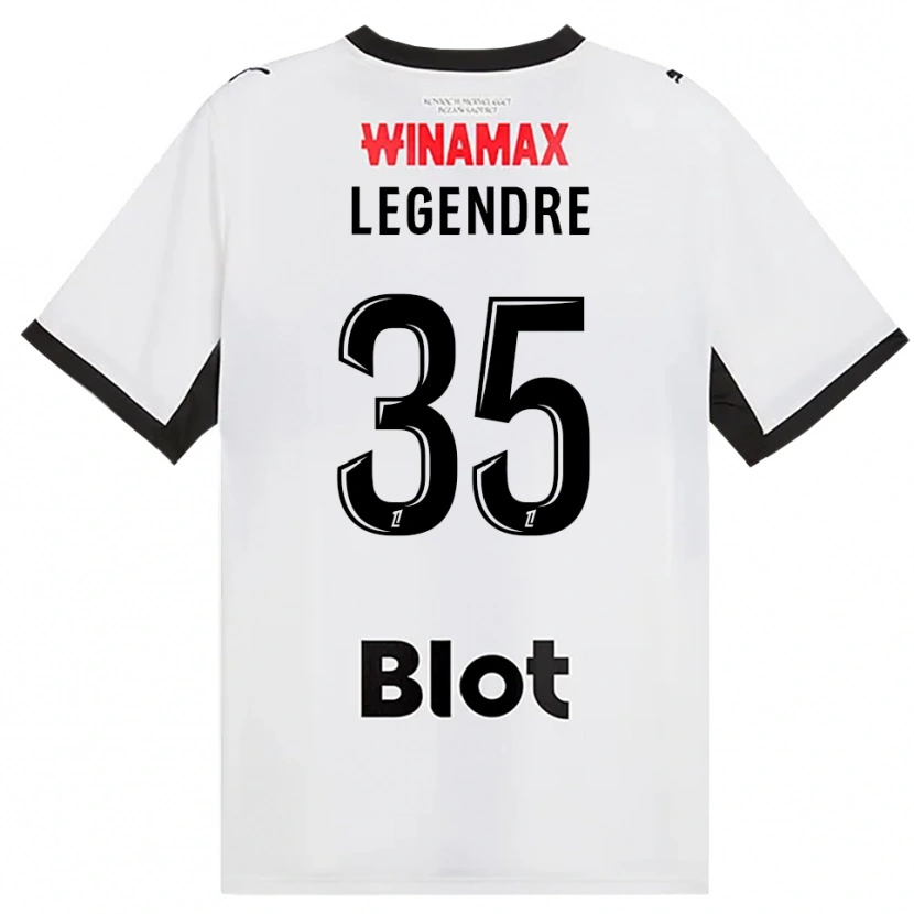 Danxen Kinderen Elías Legendre Quiñónez #35 Zwart Wit Rood Uitshirt Uittenue 2026/27 T-Shirt België