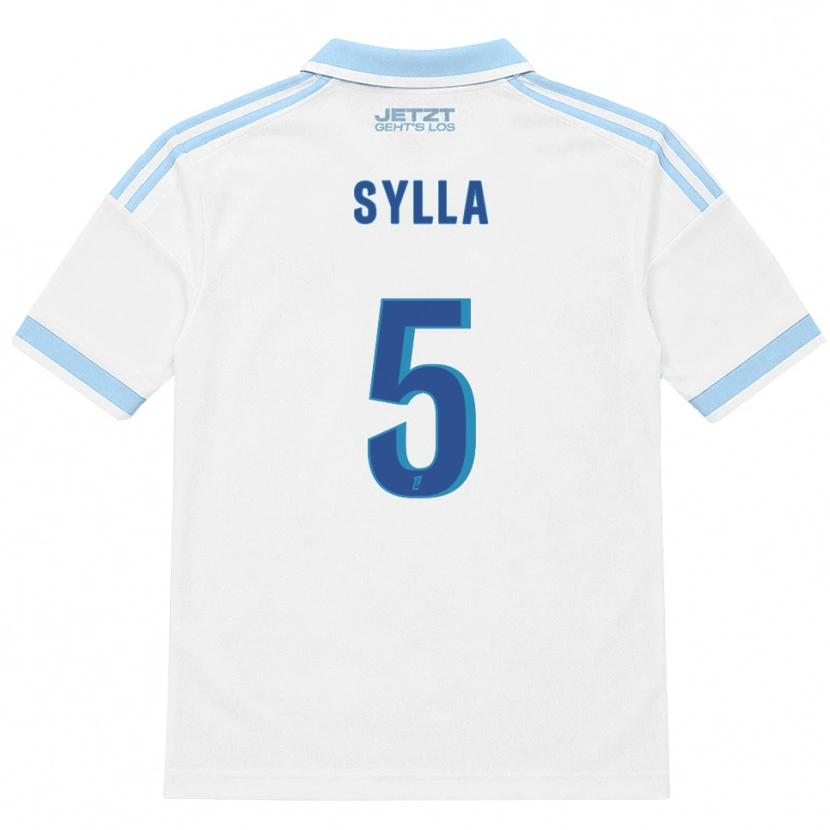 Danxen Kinderen Abakar Sylla #5 Licht Hemelsblauw Wit Rood Uitshirt Uittenue 2026/27 T-Shirt België