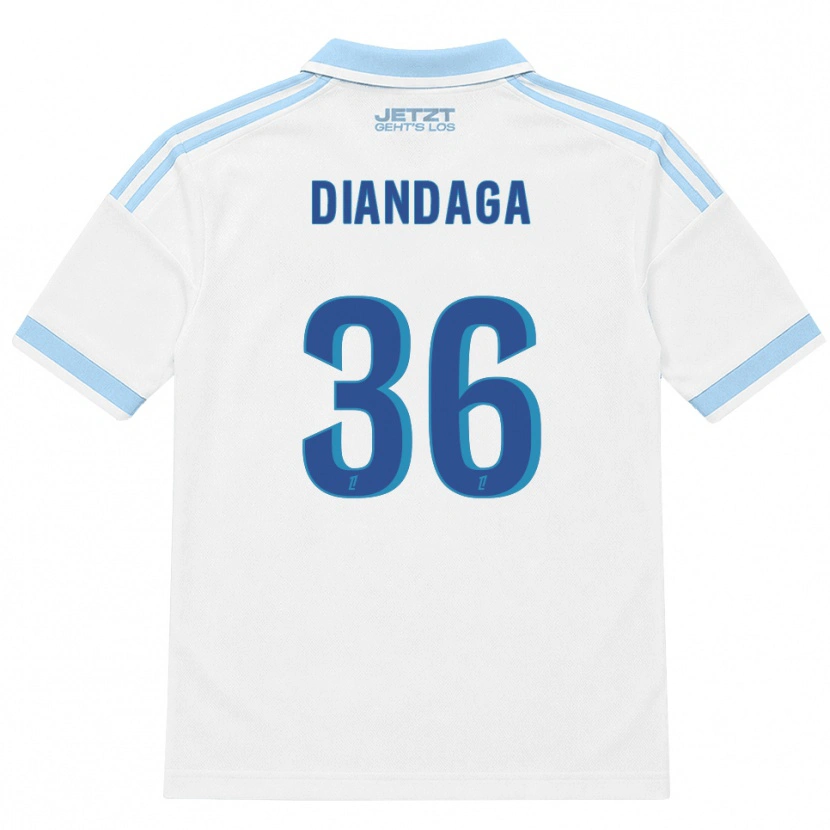 Danxen Kinderen Hermann Malonga #36 Licht Hemelsblauw Wit Rood Uitshirt Uittenue 2026/27 T-Shirt België