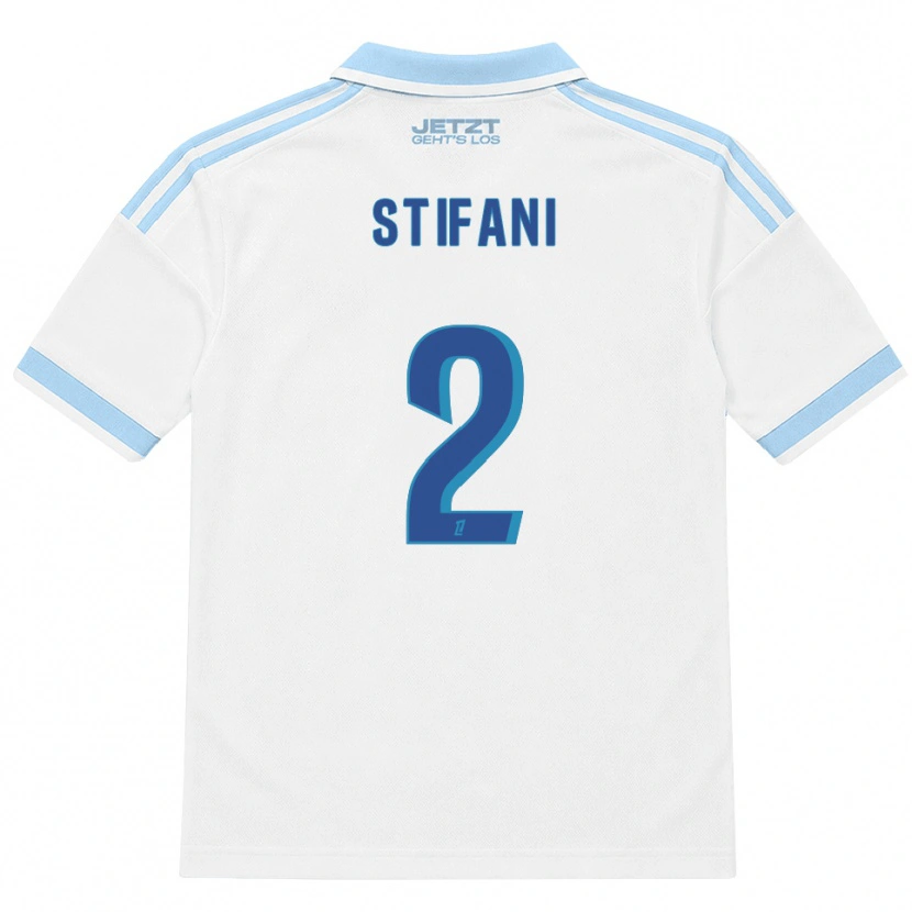 Danxen Kinderen Nolaan Stifani #2 Licht Hemelsblauw Wit Rood Uitshirt Uittenue 2026/27 T-Shirt België