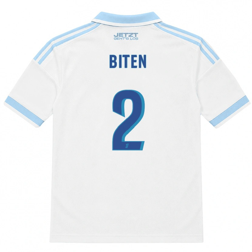 Danxen Kinderen Clancy Valère Biten #2 Licht Hemelsblauw Wit Rood Uitshirt Uittenue 2026/27 T-Shirt België