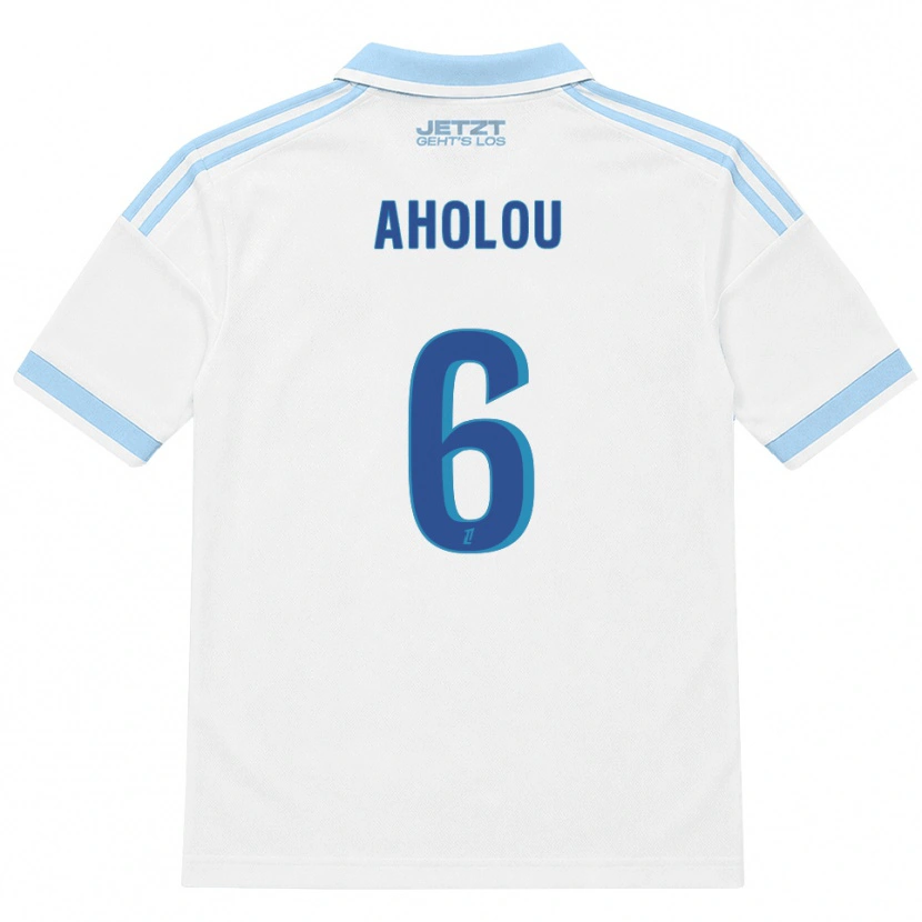 Danxen Kinderen Jean-Eudes Aholou #6 Licht Hemelsblauw Wit Rood Uitshirt Uittenue 2026/27 T-Shirt België