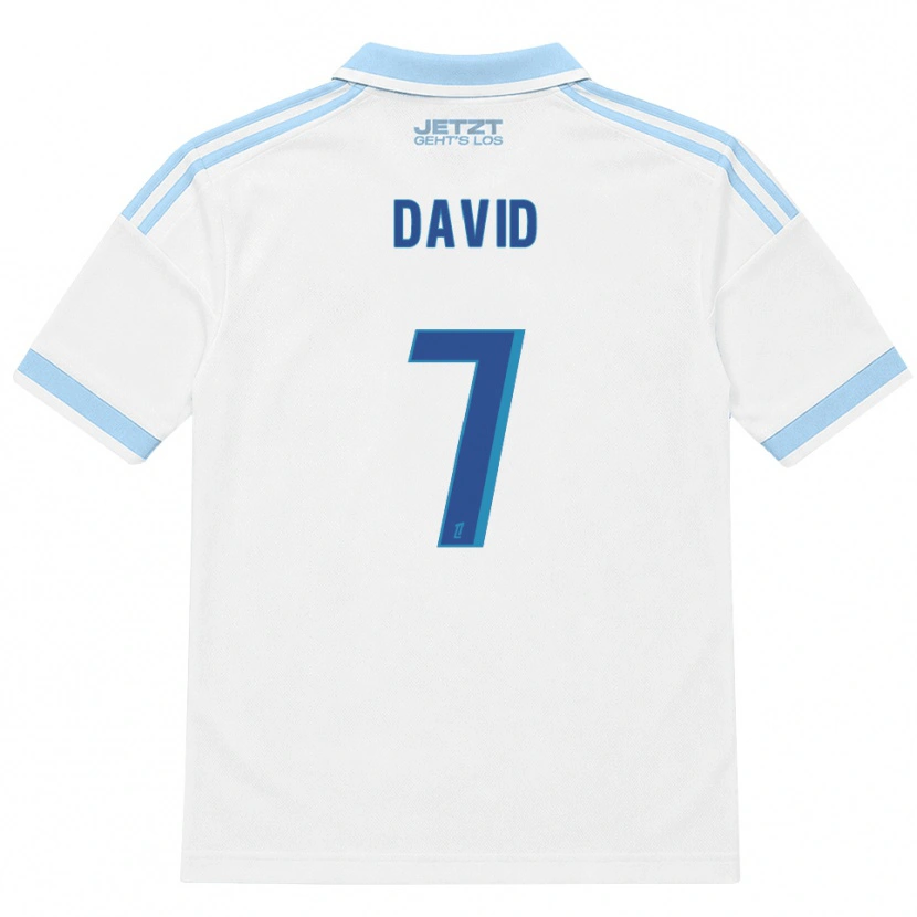 Danxen Kinderen David #7 Licht Hemelsblauw Wit Rood Uitshirt Uittenue 2026/27 T-Shirt België