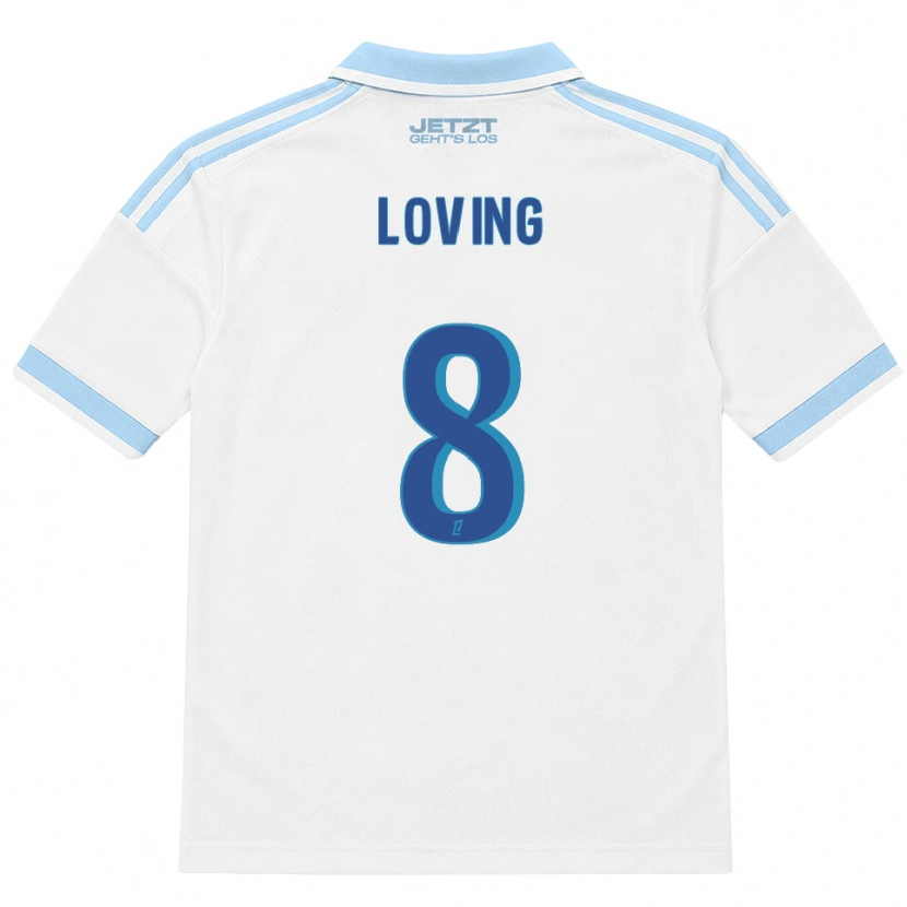 Danxen Kinderen Emma Loving #8 Licht Hemelsblauw Wit Rood Uitshirt Uittenue 2026/27 T-Shirt België