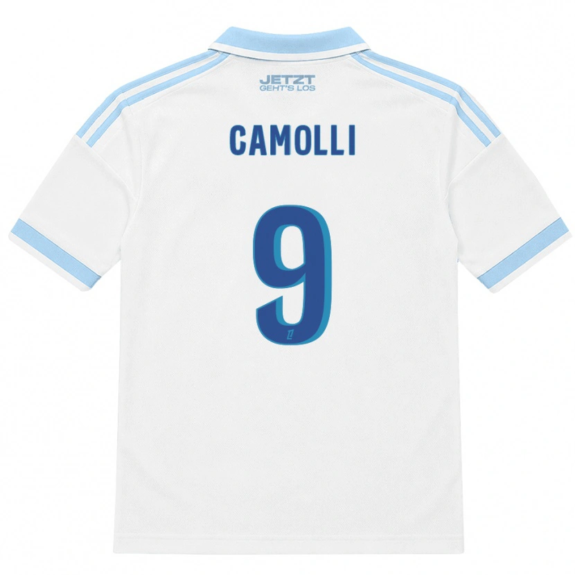 Danxen Kinderen Benjamin Camolli #9 Licht Hemelsblauw Wit Rood Uitshirt Uittenue 2026/27 T-Shirt België
