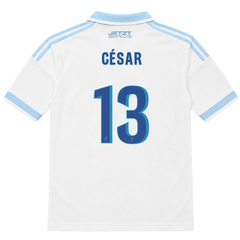 Danxen Kinderen Julbert César #13 Licht Hemelsblauw Wit Rood Uitshirt Uittenue 2026/27 T-Shirt België