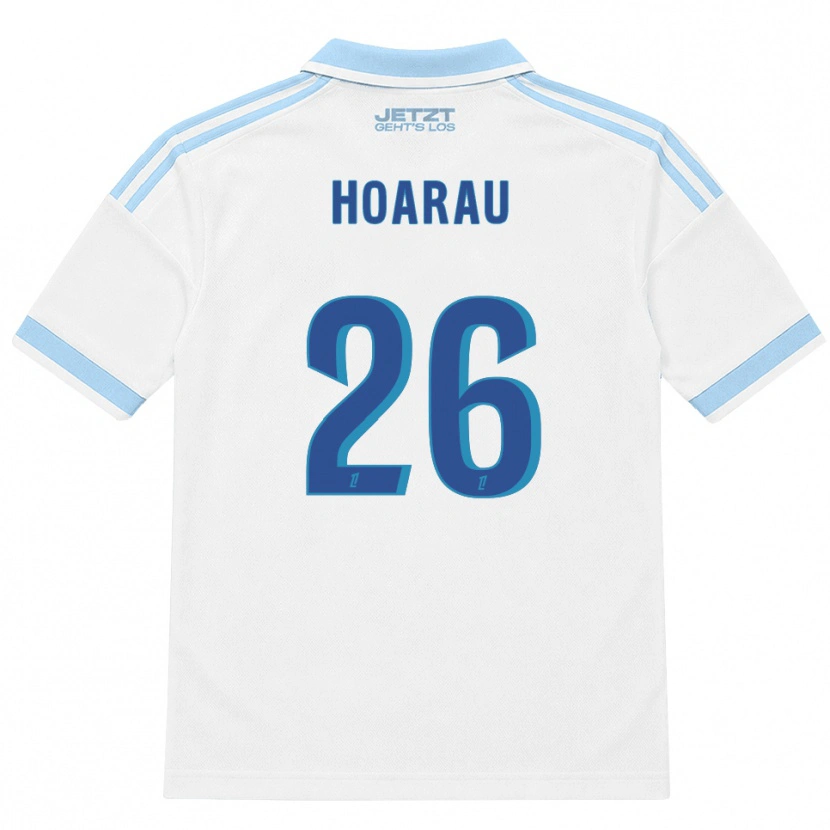 Danxen Kinderen Fanny Hoarau #26 Licht Hemelsblauw Wit Rood Uitshirt Uittenue 2026/27 T-Shirt België