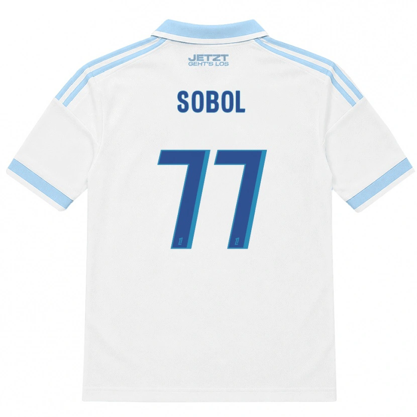 Danxen Kinderen Eduard Sobol #77 Licht Hemelsblauw Wit Rood Uitshirt Uittenue 2026/27 T-Shirt België