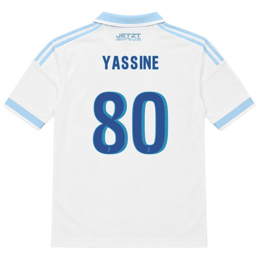 Danxen Kinderen Gessime Yassine #80 Licht Hemelsblauw Wit Rood Uitshirt Uittenue 2026/27 T-Shirt België