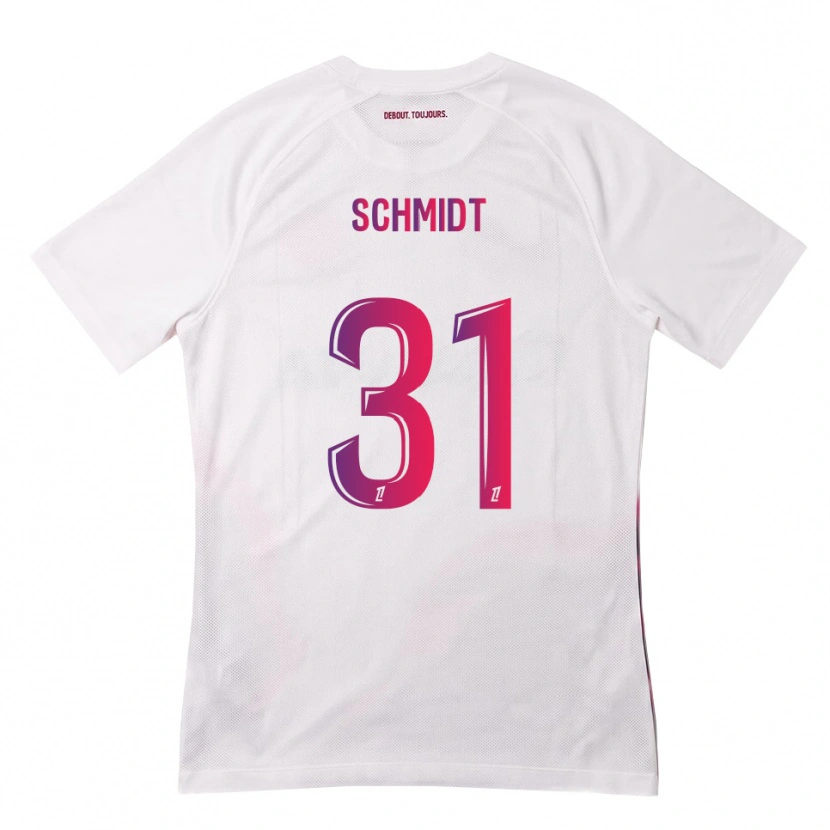 Danxen Kinderen Niklas Schmidt #31 Wit Roze Paars Uitshirt Uittenue 2026/27 T-Shirt België