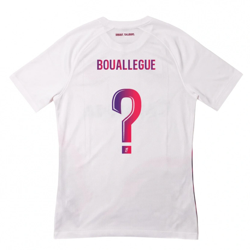 Danxen Kinderen Jebril Bouallegue #0 Wit Roze Paars Uitshirt Uittenue 2026/27 T-Shirt België