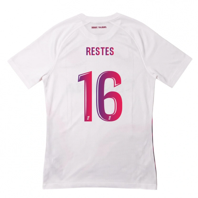 Danxen Kinderen Guillaume Restes #16 Wit Roze Paars Uitshirt Uittenue 2026/27 T-Shirt België