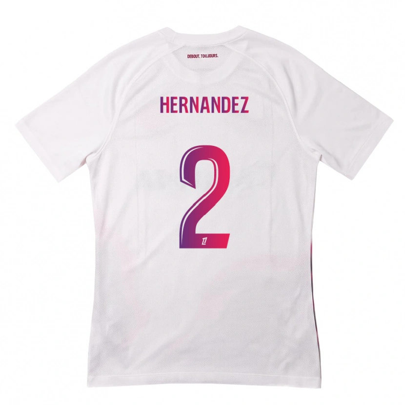 Danxen Kinderen Lucie Hernandez #2 Wit Roze Paars Uitshirt Uittenue 2026/27 T-Shirt België