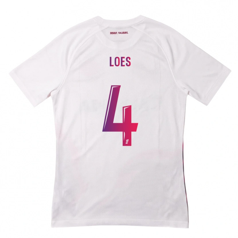 Danxen Kinderen Wayan Loes #4 Wit Roze Paars Uitshirt Uittenue 2026/27 T-Shirt België