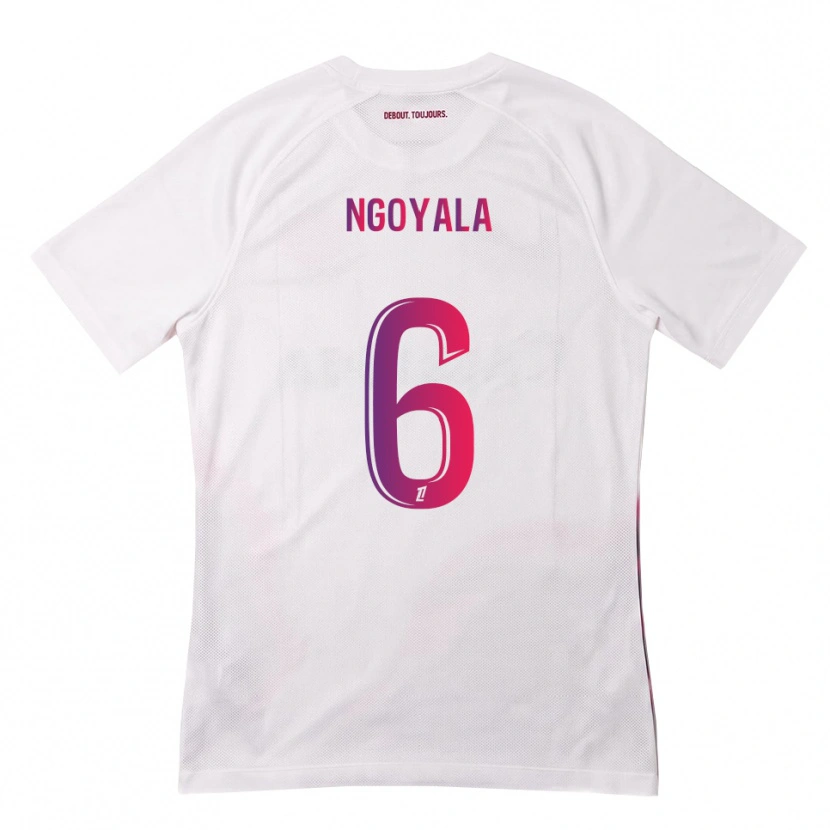 Danxen Kinderen Frédéric Efuele Ngoyala #6 Wit Roze Paars Uitshirt Uittenue 2026/27 T-Shirt België