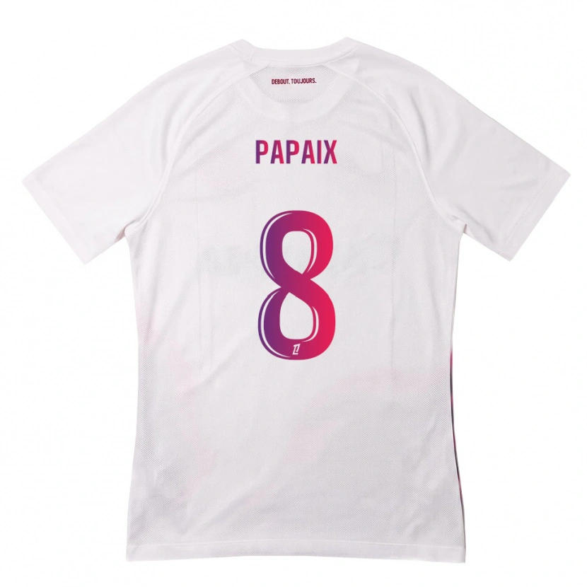 Danxen Kinderen Pauline Papaix #8 Wit Roze Paars Uitshirt Uittenue 2026/27 T-Shirt België