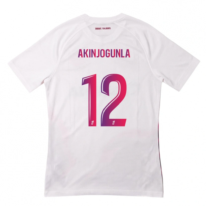 Danxen Kinderen Michaël Akinjogunla #12 Wit Roze Paars Uitshirt Uittenue 2026/27 T-Shirt België