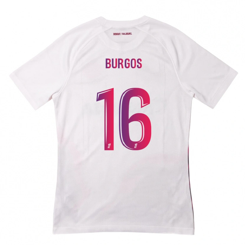 Danxen Kinderen Diego Burgos #16 Wit Roze Paars Uitshirt Uittenue 2026/27 T-Shirt België