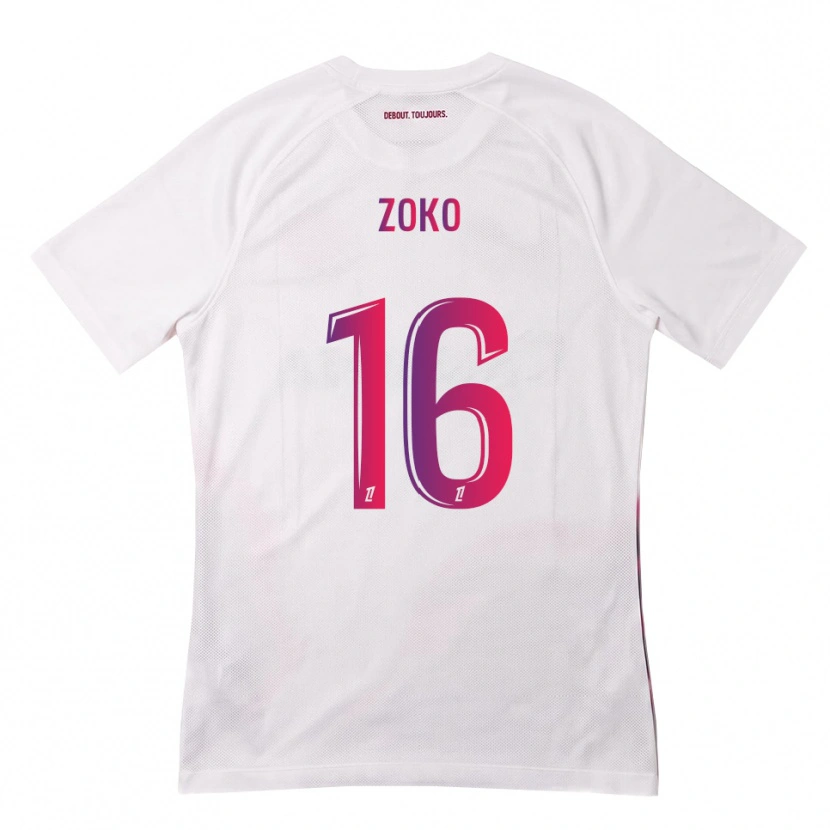 Danxen Kinderen Nathan Zoko #16 Wit Roze Paars Uitshirt Uittenue 2026/27 T-Shirt België