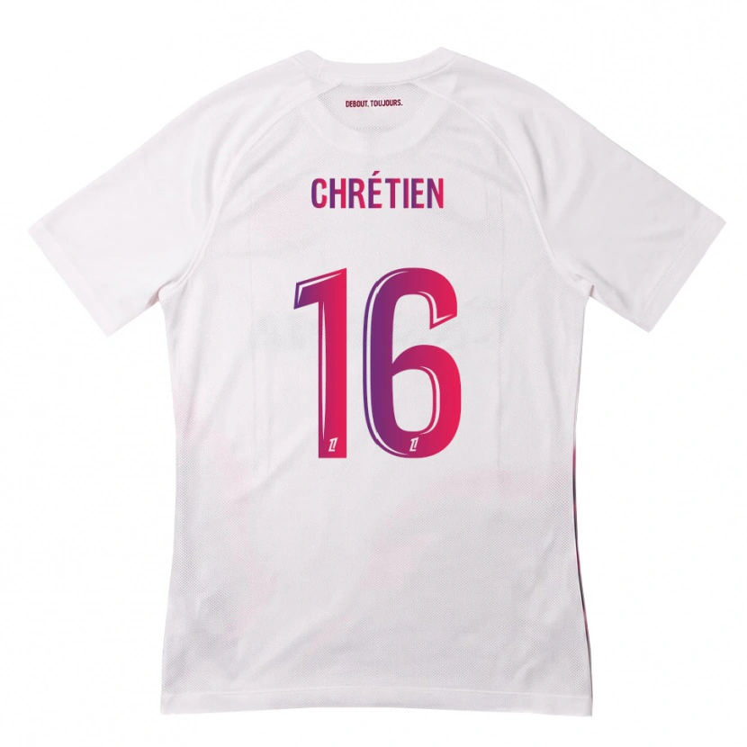 Danxen Kinderen Jean-Pierre Chrétien #16 Wit Roze Paars Uitshirt Uittenue 2026/27 T-Shirt België