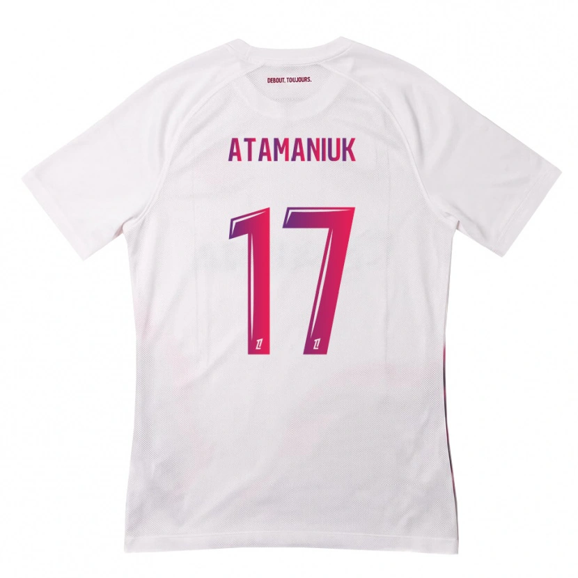 Danxen Kinderen Alexandra Atamaniuk #17 Wit Roze Paars Uitshirt Uittenue 2026/27 T-Shirt België