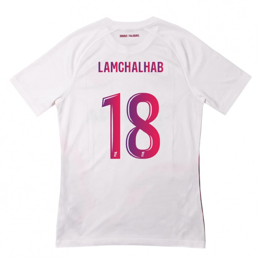 Danxen Kinderen Merwan Lamchalhab #18 Wit Roze Paars Uitshirt Uittenue 2026/27 T-Shirt België