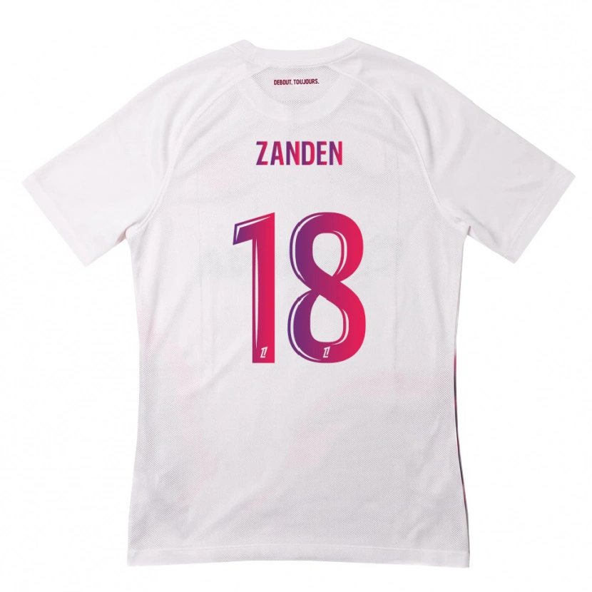 Danxen Kinderen Oliver Zandén #18 Wit Roze Paars Uitshirt Uittenue 2026/27 T-Shirt België