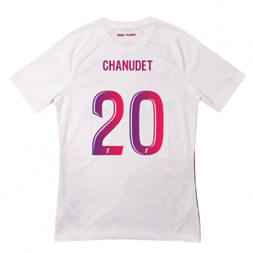 Danxen Kinderen Coralie Chanudet #20 Wit Roze Paars Uitshirt Uittenue 2026/27 T-Shirt België